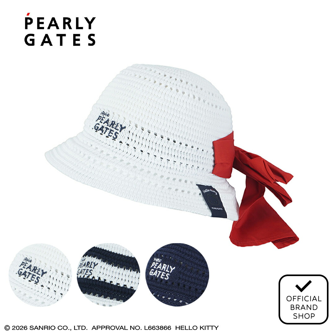 【正規販売店】[PEARLY GATES] 【Hello Kitty&times;PEARLY GATES】リボンサーモハット (LADIES) ハット 帽子 レディース ゴルフ パーリーゲイツ 053-6187335 PAMG66BF ヤマニゴルフ｜YAMANI GOLF 店
