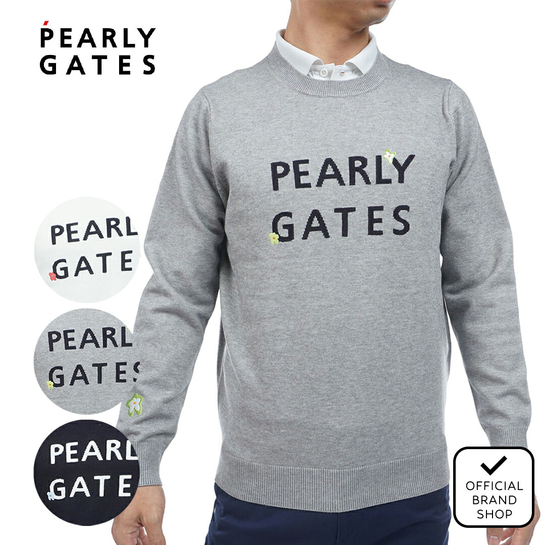 【正規販売店】[PEARLY GATES] 12G　天竺×インターシャ ゴルフウェア セーター ニット メンズ ゴルフ ウェア パーリーゲイツ 053-6170003 PAMA55T ヤマニゴルフ
