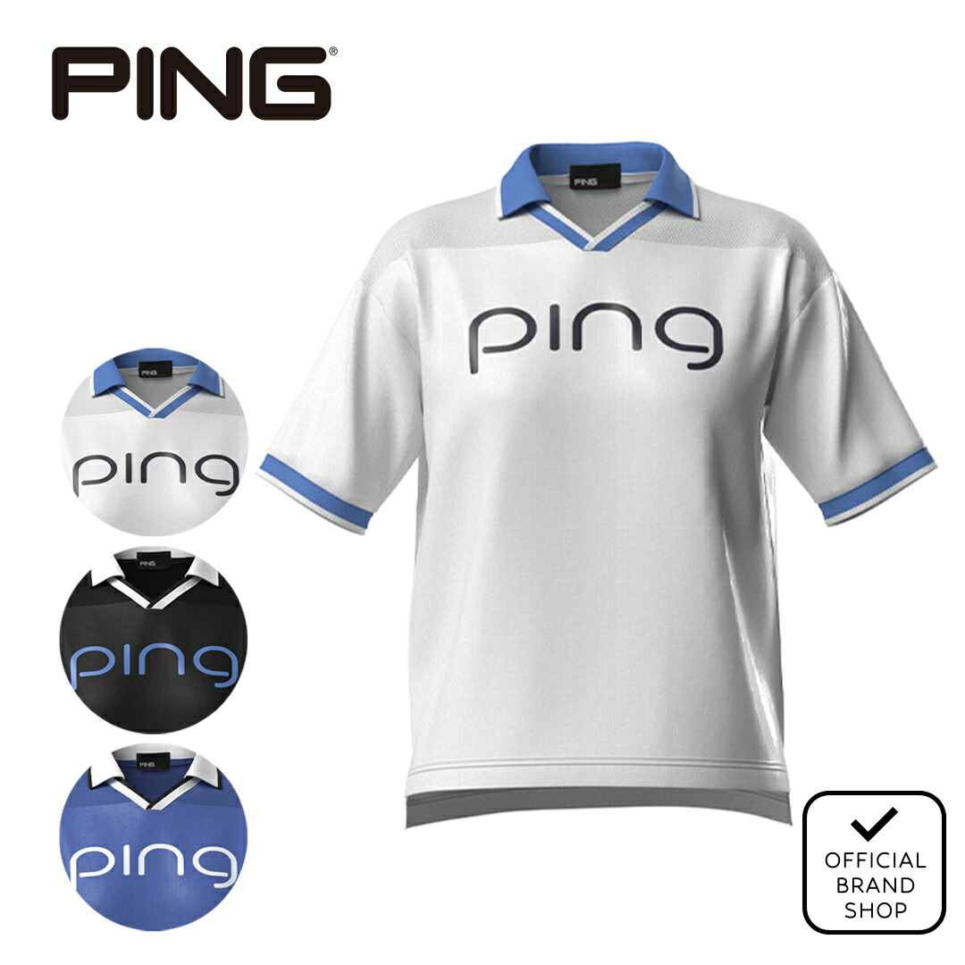 【30%OFF】【正規販売店】[PING APPAREL] 涼風-SUZUKAZE メッシュパネルジャガード半袖ポロシャツ LADIES LINE ゴルフウェア ポロシャツ レディース ゴルフ シャツ ピン 622-5160300 PILA52X ヤマニゴルフ画像