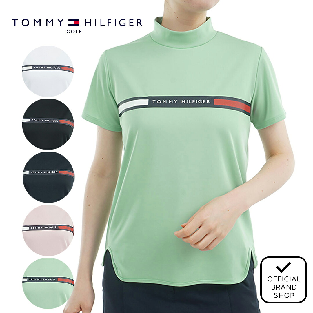 【30%OFF】【正規販売店】[Tommy Hilfiger Golf] ラインロゴ 半袖モックネックシャツ ゴルフウェア Tシャツ レディース ゴルフ シャツ 吸水速乾 通気性 涼しい 速乾 清涼感 UVカット 紫外線 日よけ 日焼け防止 トミー・ヒルフィガー THLA532 ヤマニゴルフ 6,464円