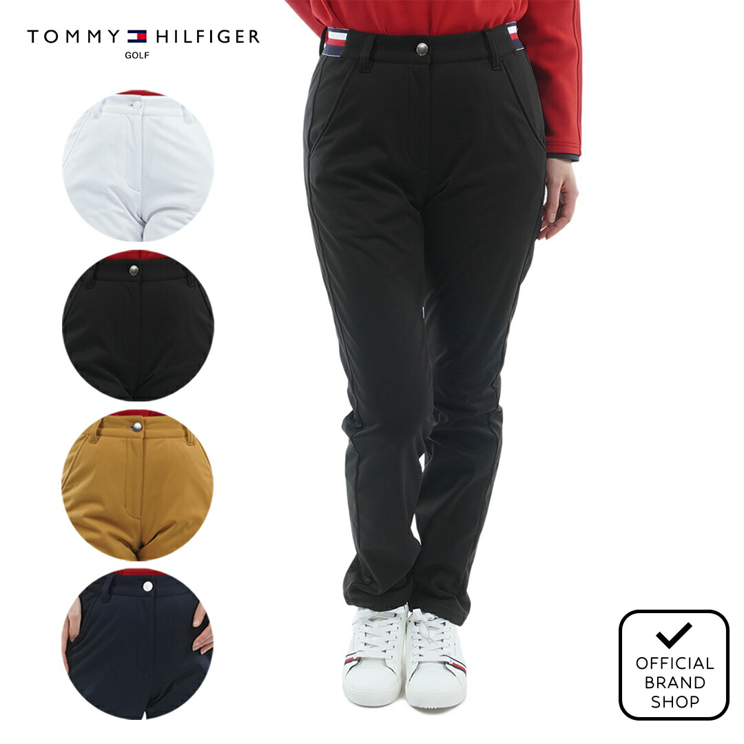 【30%OFF】【正規販売店】[Tommy Hilfiger Golf] ウィンドプルーフ ロングパンツ ゴルフウェア パンツ ボトムス レディース ゴルフ ウェア 撥水 ストレッチ ハイテンション 防風 防寒 おしゃれ ウエストゴム トミー ヒルフィガー ゴルフ THLA589 ヤマニゴルフ｜YAMANI GOLF 店