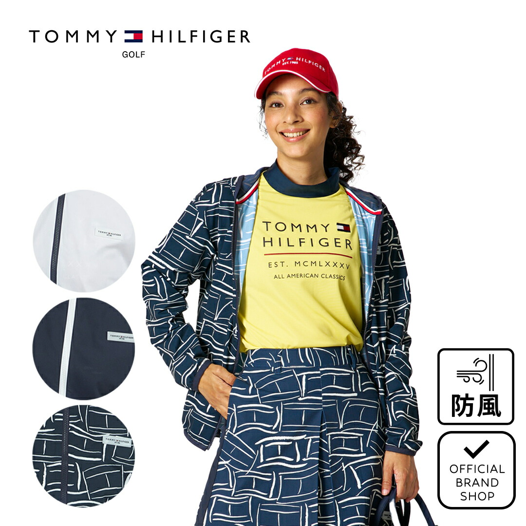 【正規販売店】[Tommy Hilfiger Golf] ストレッチ ウィンドジャケット ゴルフウェア ジャケット レディース ゴルフ ウェア アウター 吸水速乾 通気性 涼しい 速乾 清涼感 UVカット 紫外線 日よけ トミー ヒルフィガー ゴルフ THLA601 ヤマニゴルフ