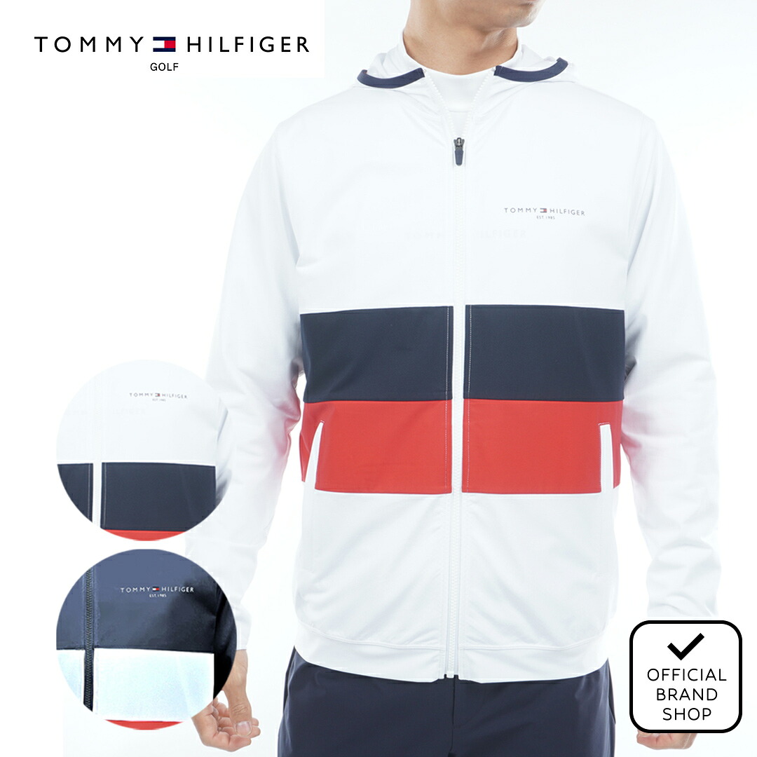 【30%OFF】【正規販売店】[Tommy Hilfiger Golf] スウェット フーディージャケット ゴルフウェア トレーナー パーカー メンズ ゴルフ ウェア アウター 吸水速乾 通気性 涼しい 速乾 清涼感 UVカット 紫外線 日よけ トミー・ヒルフィガー THMA559 ヤマニゴルフ