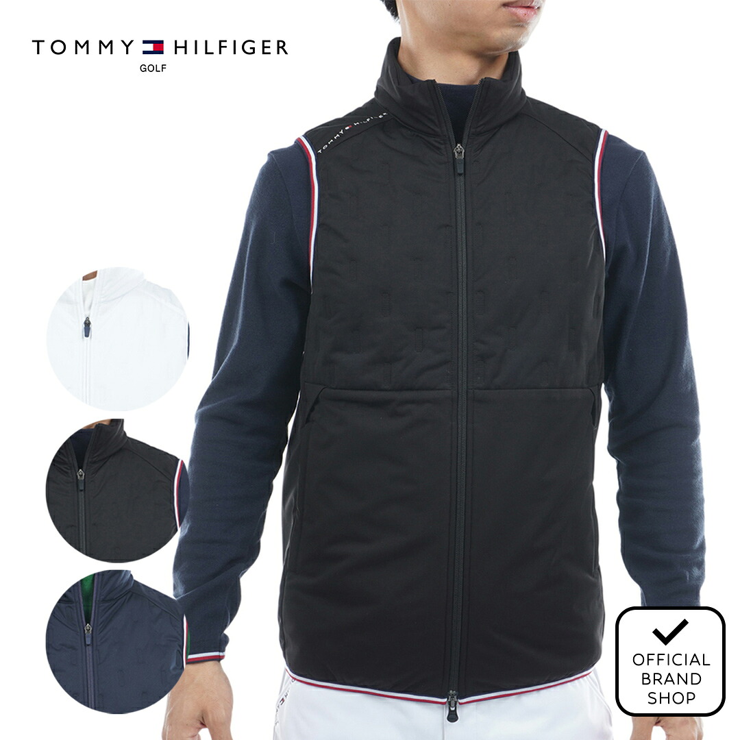 【30%OFF】【正規販売店】[Tommy Hilfiger Golf] 高周波 中綿キルトベスト ゴルフウェア ベスト メンズ ゴルフ ウェア アウター 防風 防寒 ストレッチ ハイテンション かっこいい スポーティー 秋冬 トミー ヒルフィガー ゴルフ THMA577 ヤマニゴルフ