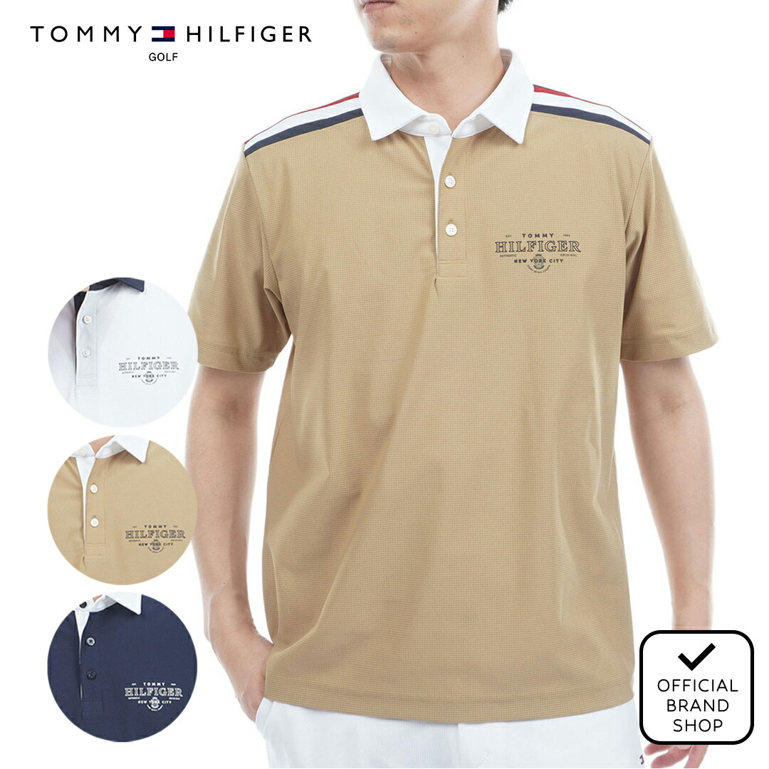 【正規販売店】[Tommy Hilfiger Golf] クラシック 半袖台衿シャツ ゴルフウェア Tシャツ メンズ ゴルフ シャツ ストレッチ ハイテンション おしゃれ 半袖 春夏 トミー ヒルフィガー ゴルフ THMA622 ヤマニゴルフ
