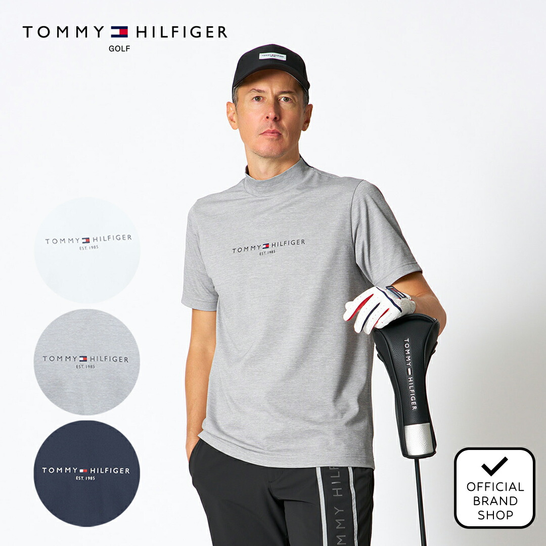 【正規販売店】[Tommy Hilfiger Golf] レイブロックワッフル 半袖モックシャツ ゴルフウェア Tシャツ メンズ ゴルフ シャツ 吸水速乾 通気性 涼しい 速乾 清涼感 UVカット 紫外線 日よけ 日焼け防止 トミー ヒルフィガー ゴルフ THMA634 ヤマニゴルフ