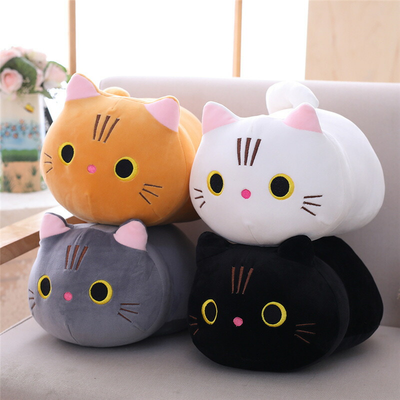 猫のぬいぐるみ ふわふわ Amazon.co.jp: 猫 ネコ もちもちぬいぐるみ 抱き枕 黒猫 白猫