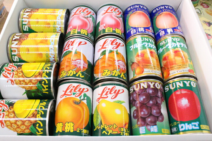 カンヅメ缶詰めサンヨー缶詰【楽ギフ_包装選択】【楽ギフ_のし宛書】【楽ギフ_メッセ入力】】盆　お供え｜山城くだもの店
