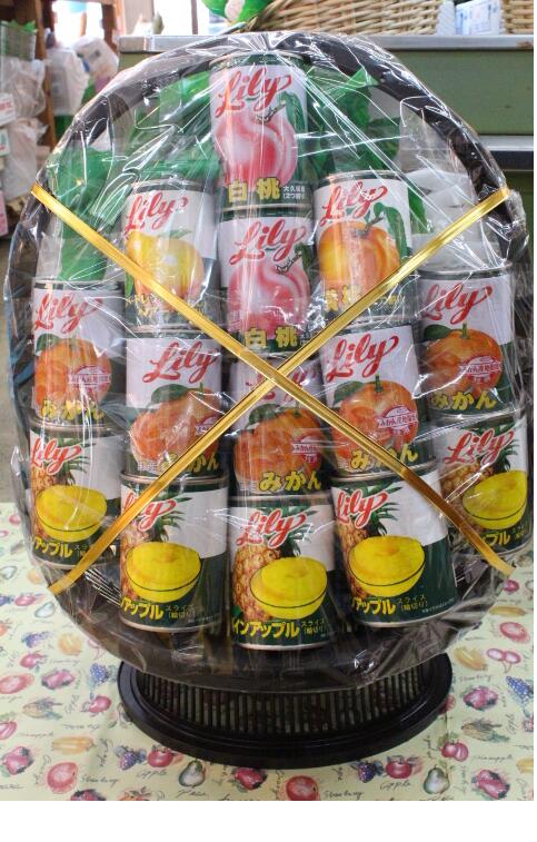 缶詰かごもり  缶詰 かご盛　篭盛<br>お供え　御供え　法事　ご霊前　法要　お葬式　通夜<br><br>【あす楽】<br>【あす楽_土曜営業】<br>水果 fruit【あす楽_日曜営業】<br>送料無料<br>盆　お供え<br>