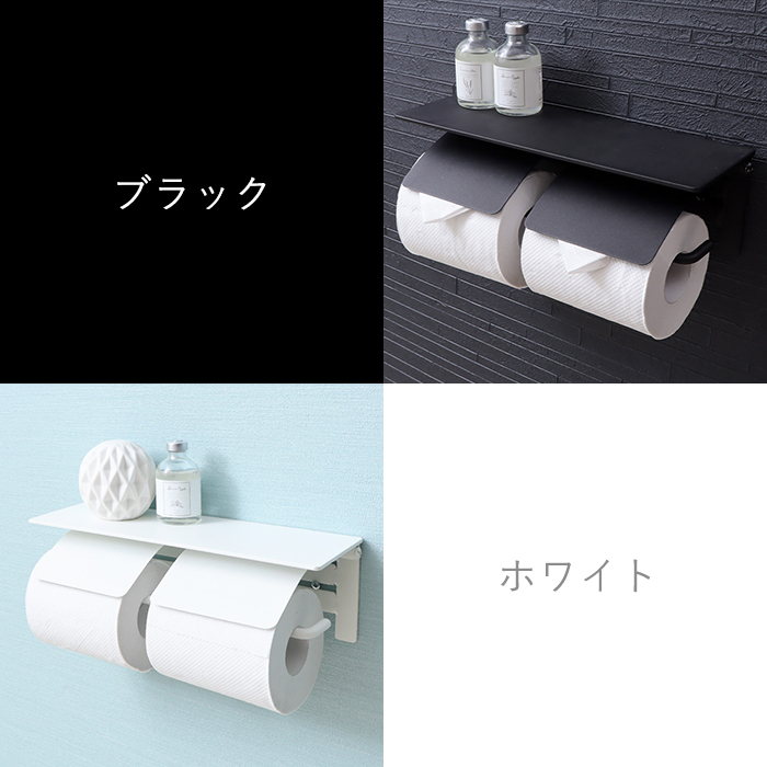 カワジュン 棚付きトイレットペーパーホルダー SC-613-CT クローム 台