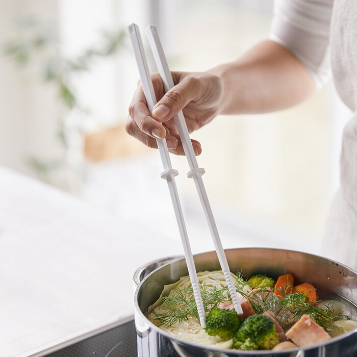 市場 山崎実業 すべりにくい 直置き おしゃれ 菜ばし 菜箸 tower 調理器具 菜箸キーパー付き タワー シリコン シリコーン菜箸 耐熱