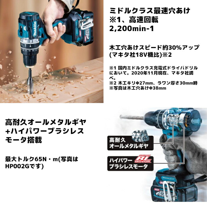 マキタ(makita) DF002GZ 充電式ドライバドリル (青 黒) 40Vmax 本体
