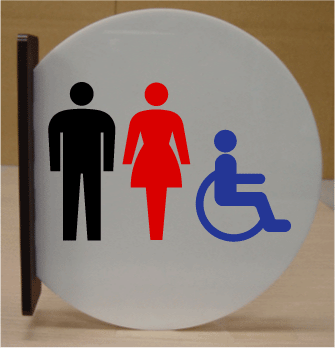 トイレ突き出し丸型プレートトイレマークおしゃれなトイレサイン 特別セール品