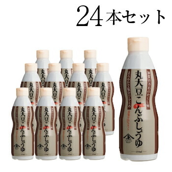 ヤマト醤油味噌 丸大豆こんぶしょうゆ 450ml デラミボトル 24本セット 送料無料