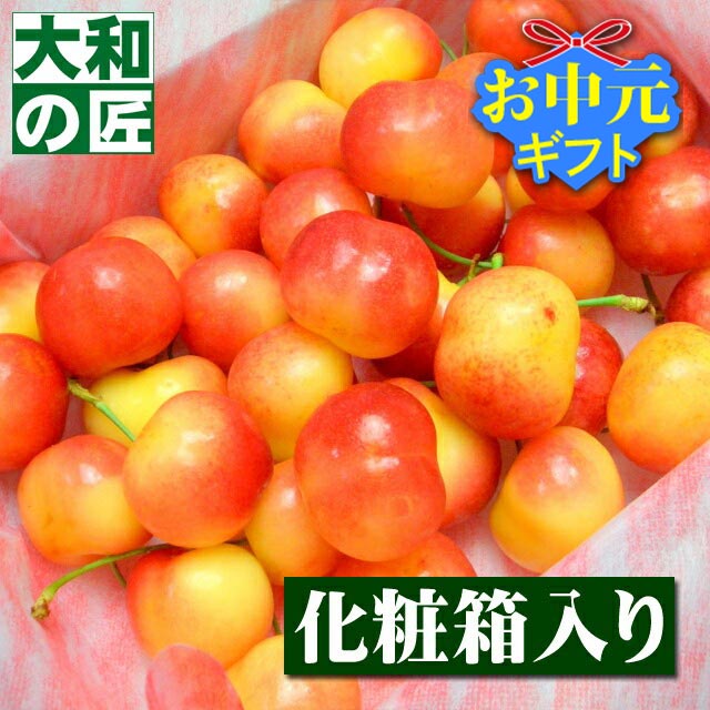 【7月上旬以降予定★】ワシントン州産 特選レーニアチェリー[500g入り化粧箱] レーニア レイニア 中元 お中元 御中元 果物 ギフト 贈り物 プレゼント グルメ