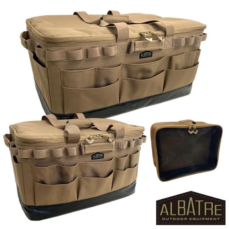 アルバートル（ALBATRE） マルチギアコンテナ withポケット 48L 68L パッキングオーガナイザー セット コヨーテ AL-OB120 AL-OB121 AL-OBA501 アウトドア ソフト 収納 ミニバッグ 山と遊ぶ限定品