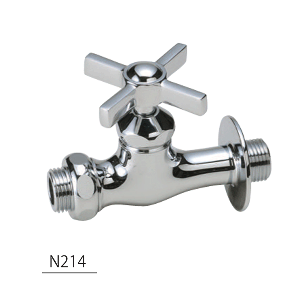 水道の栓 水栓金具 助けること水道の栓 ウエッジクロス クロームメッキ Ｎ214 ニッコー