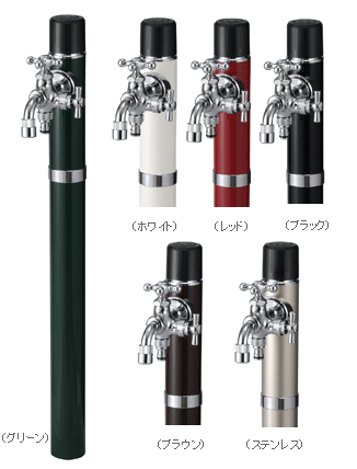 立水栓セット 水栓柱　タクト 100（H1107）　蛇口1口　2点セット(柱+蛇口)　寒冷地 仕様 ウォーター ガーデン｜大和住建　店
