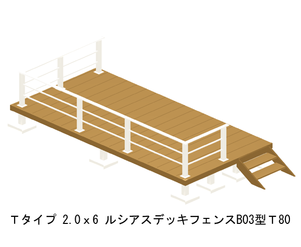 リウッドデッキ0 基本 3点セット Ap 大和住建 人工木 ステップ ウッドデッキ Ykk 樹脂 店 T80 2間6尺 3651 10mm 長期にわたり快適なデッキライフを手すり付きで 関東 長野 中国地方限定 ルシアスフェンスb03型 デッキ T80 Tタイプ 基本 Ykk