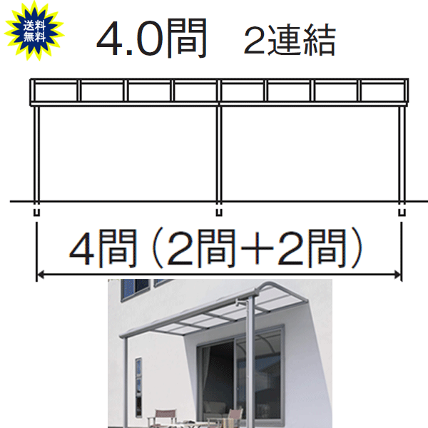 中庭大屋根 レボリューＡ ＴR1NA アール型 4.0間5尺 2かかわり合い 標準尺度納まり 熱線立ちはだかる 三協 貨物輸送無料 テラス-花・ガーデン・DIY-エクステリア・ガーデンファニチャー