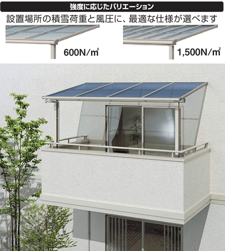 楽天市場】ベランダ 物干し 躯体式バルコニー屋根 Bタイプ ソラリア