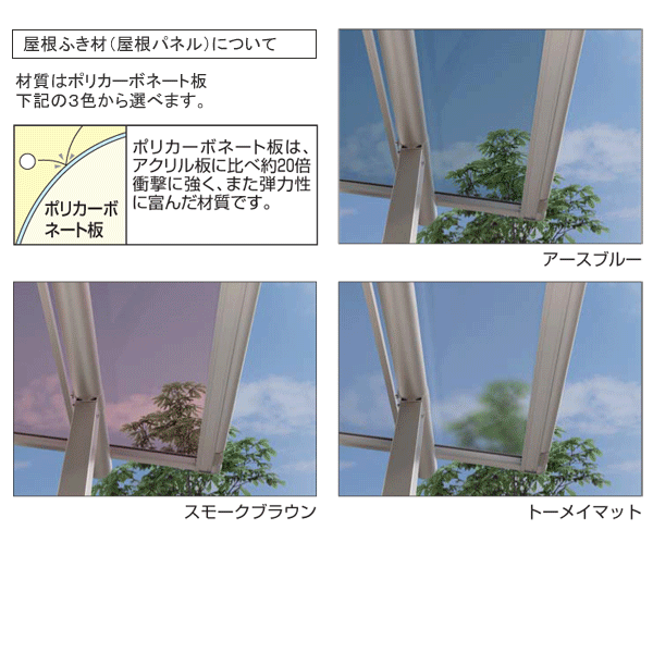 楽天市場 テラス 屋根 庇 ソラリア 持ち出し屋根 フラット型 1 0間2尺 ポリカ ｙｋｋ ａｐ 大和住建 楽天市場店