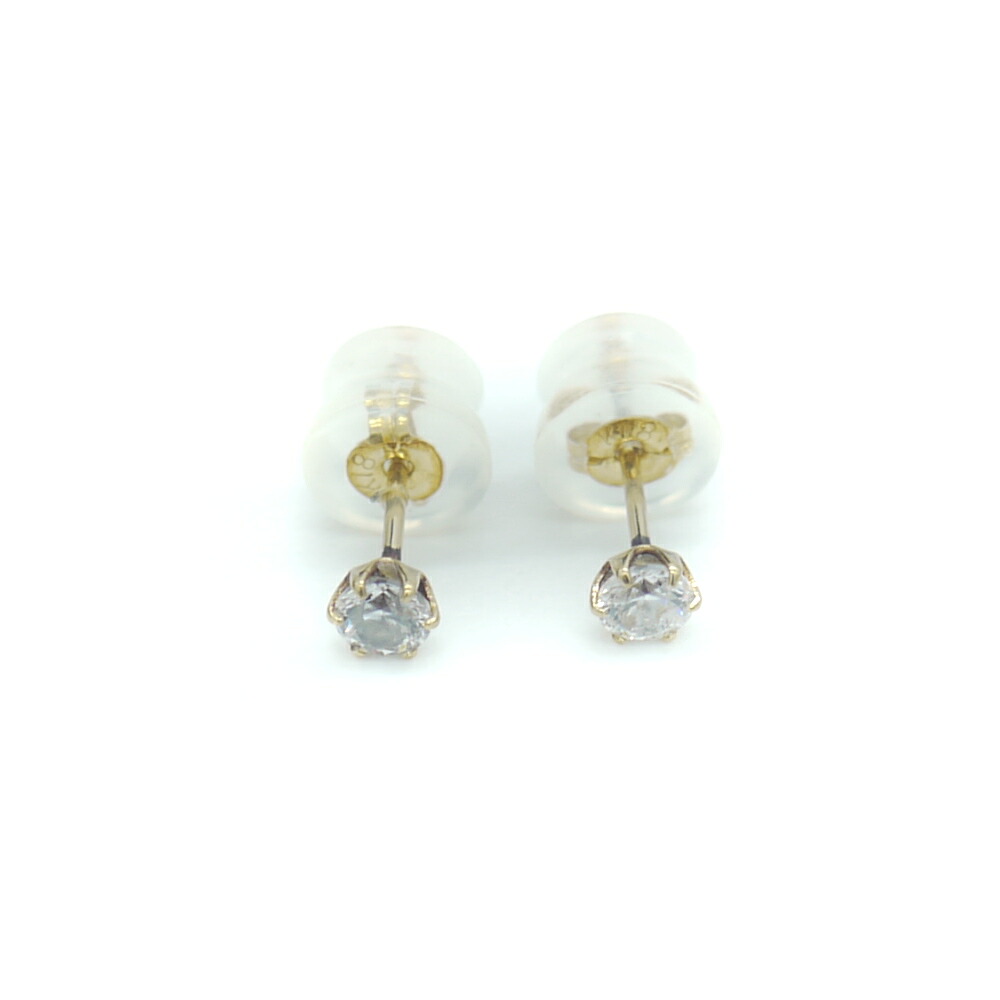 【中古】K18 カラーストーン ピアス 18金 スタッドピアス Y03415