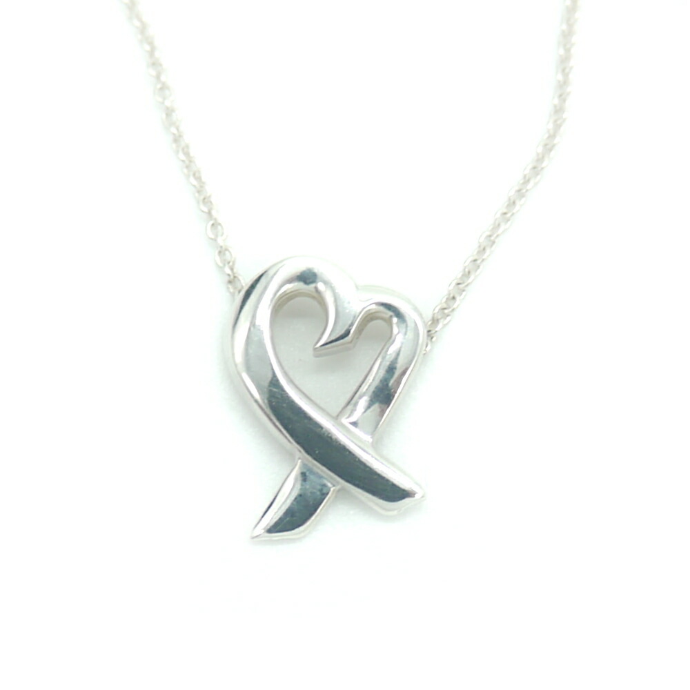 【中古】TIFFANY & Co. ティファニー ラヴィングハート ネックレス シルバー925 アズキチェーン Y04157