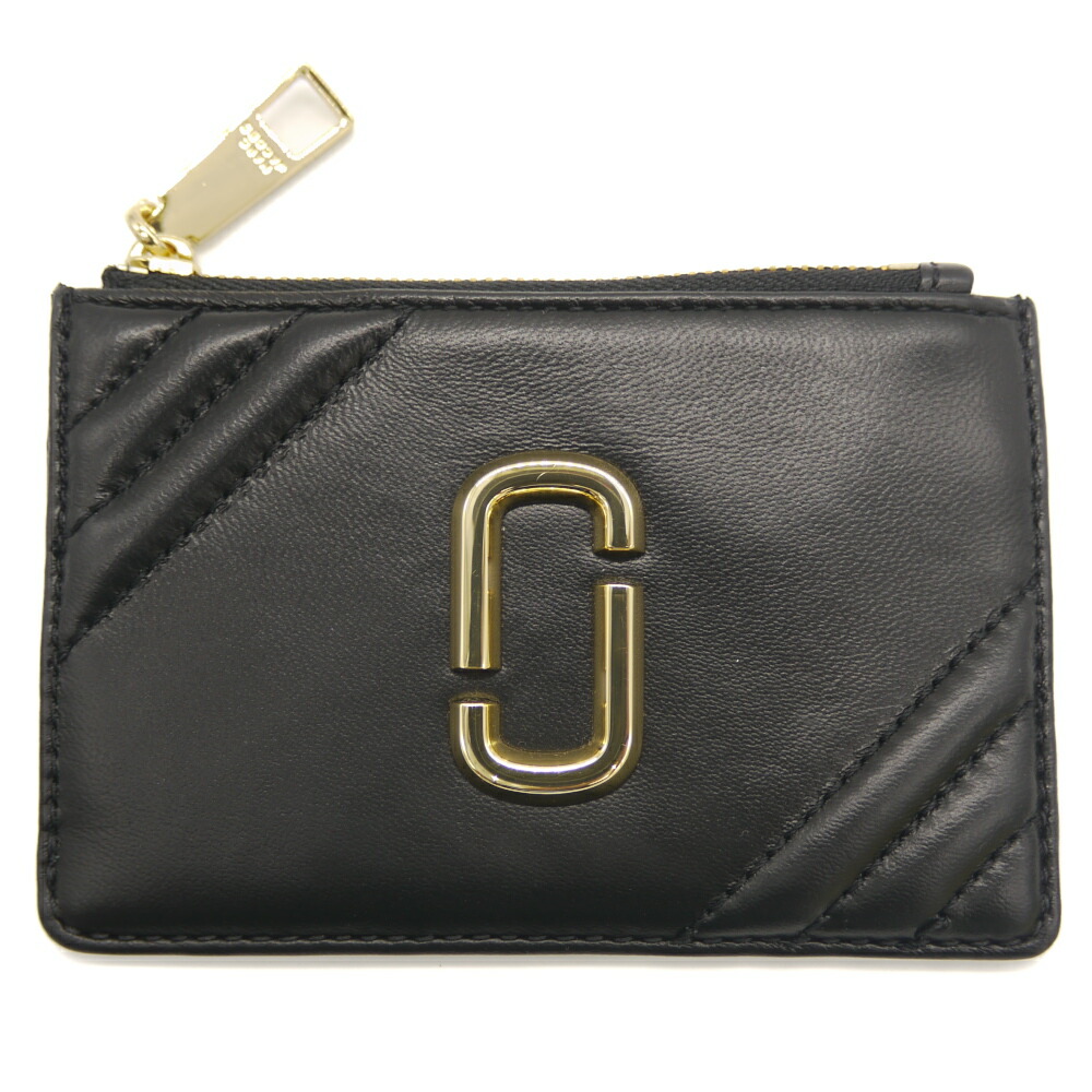 【中古】MARC JACOBS マークジェイコブス コインケース 歌留多入れもの ダブルJ 黒いこと S156L01FA21 Y04484