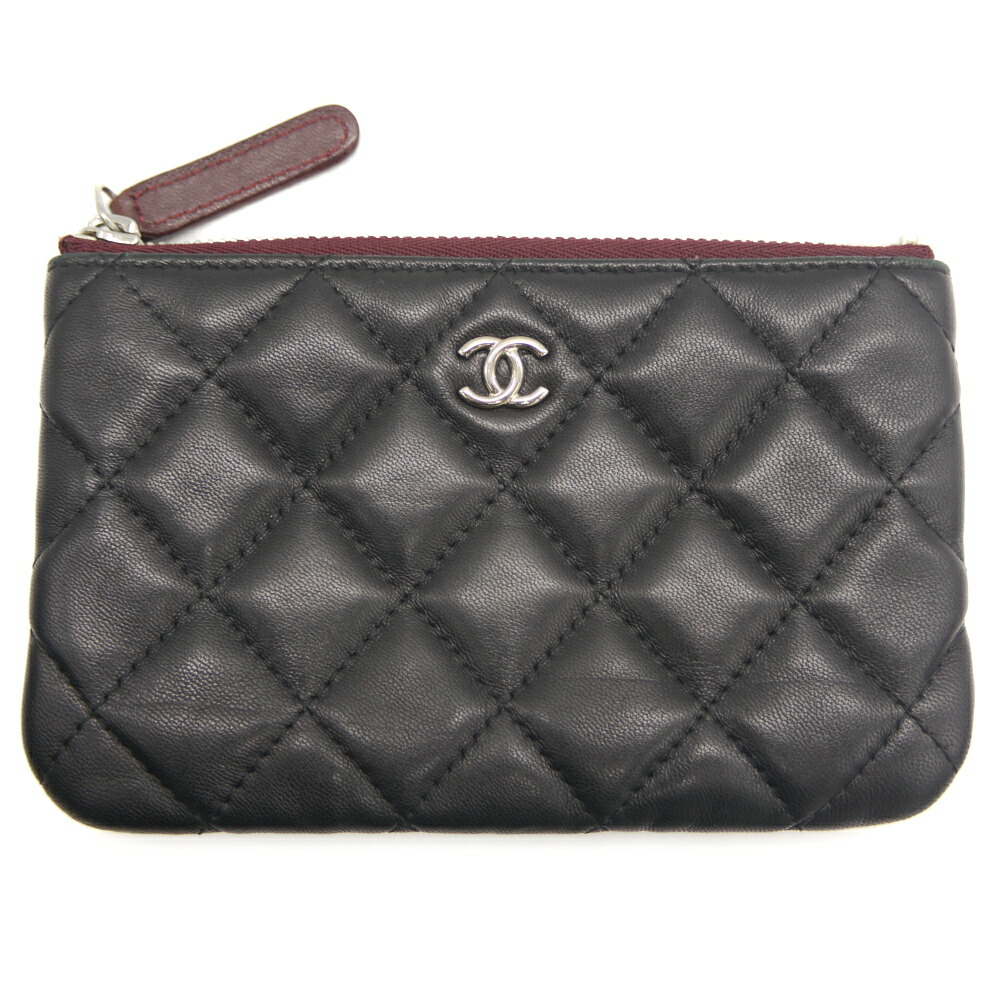 【中古】CHANEL シャネル クラシック ミニポーチ ココマーク ブラック A82365 Y04718
