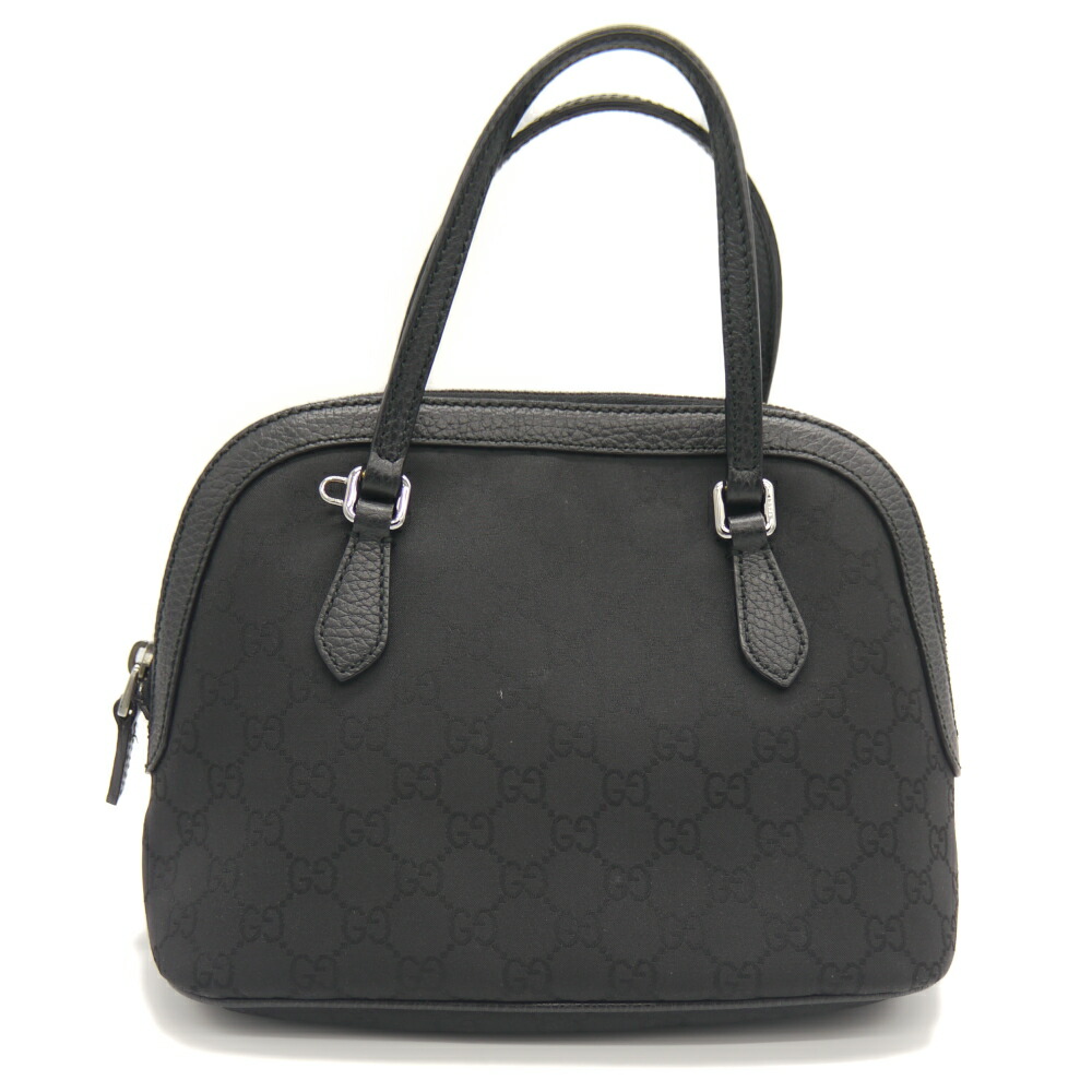 【中古】GUCCI グッチ GG ナイロン ハンドバッグ 2WAY ショルダーバッグ 341504 ブラック Y04782