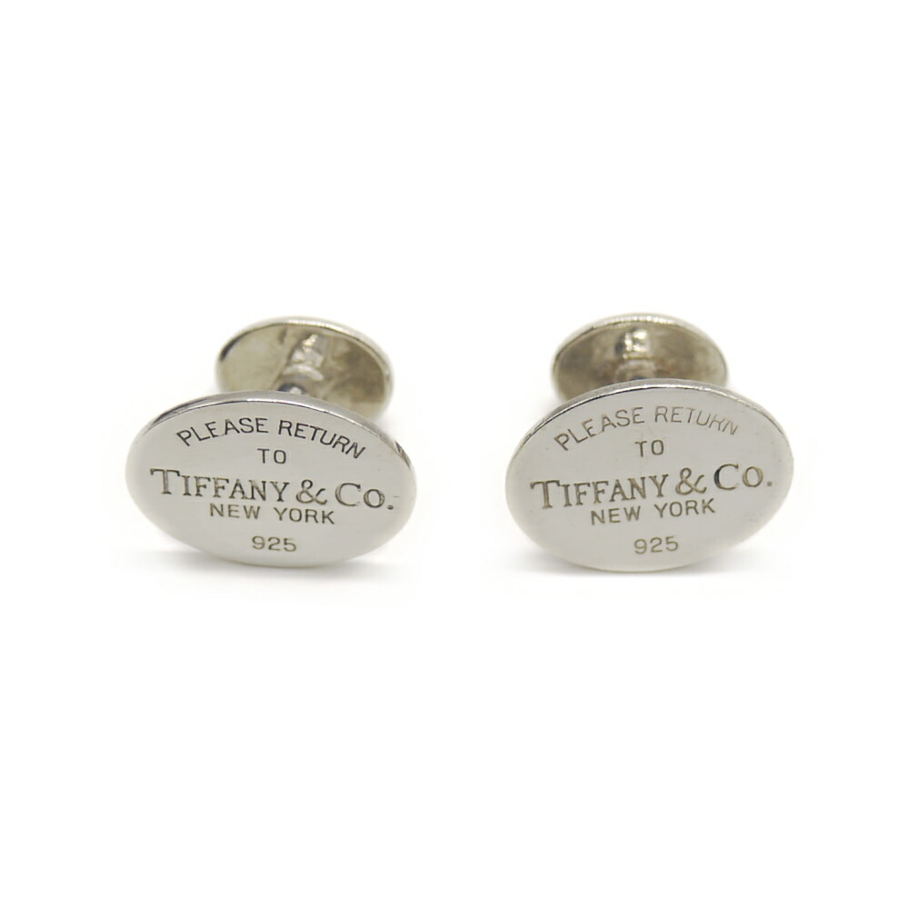 【中古】TIFFANY \u0026 Co. ティファニー リターントゥティファニー オーバル下げ札 折り返し しろがね色925 Y05029
