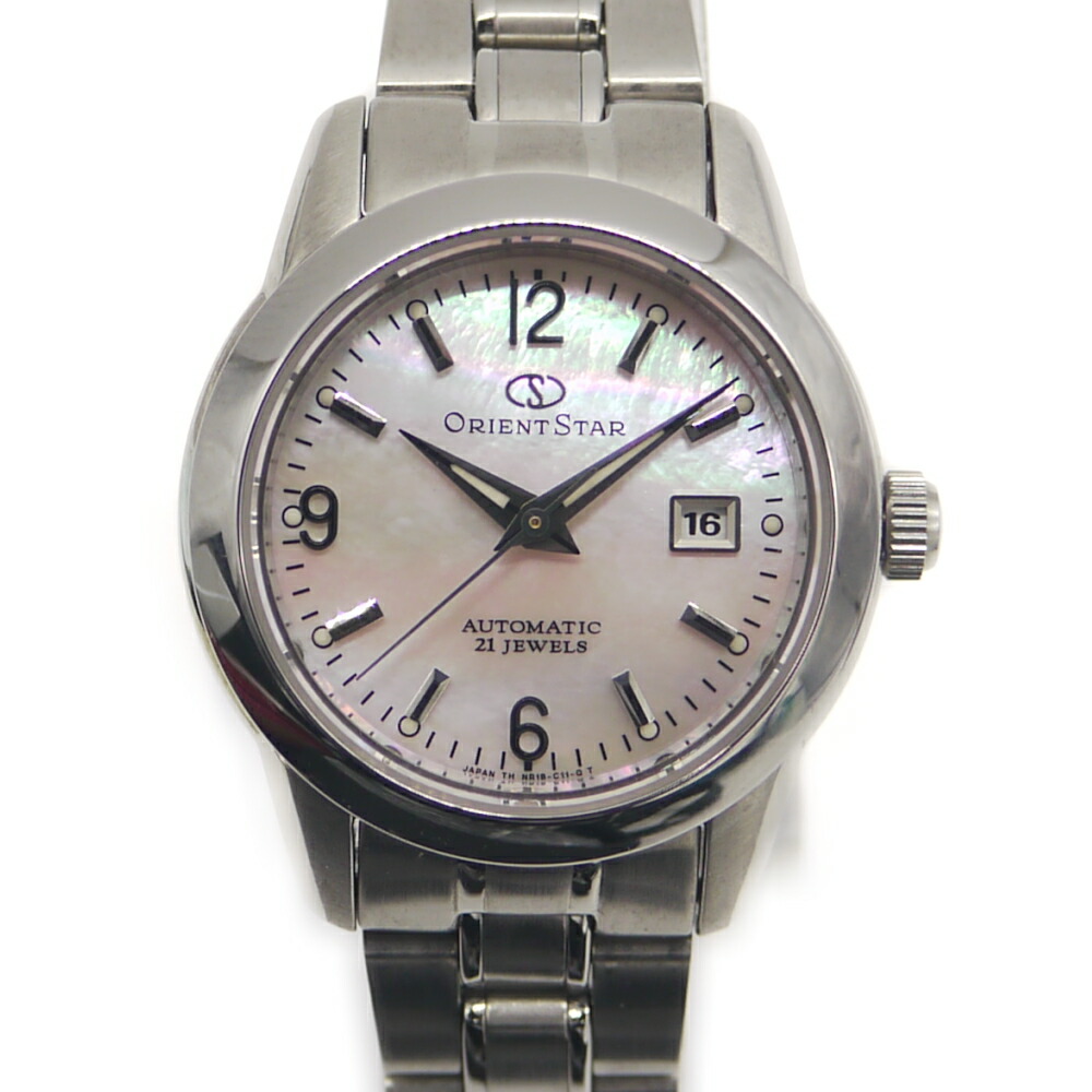 【中古】ORIENT STAR オリエントスター スタンダード レディース WZ0411NR 自動巻き シェル文字盤 Y05034