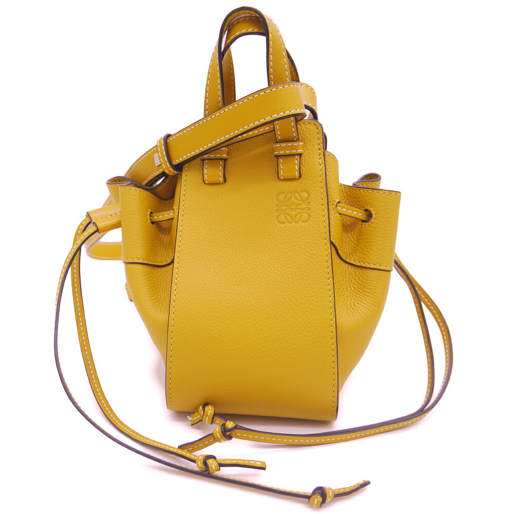 【中古】LOEWE ロエベ ハンモック ドローストリングバッグ ミニ 314.12.V07 Y05051