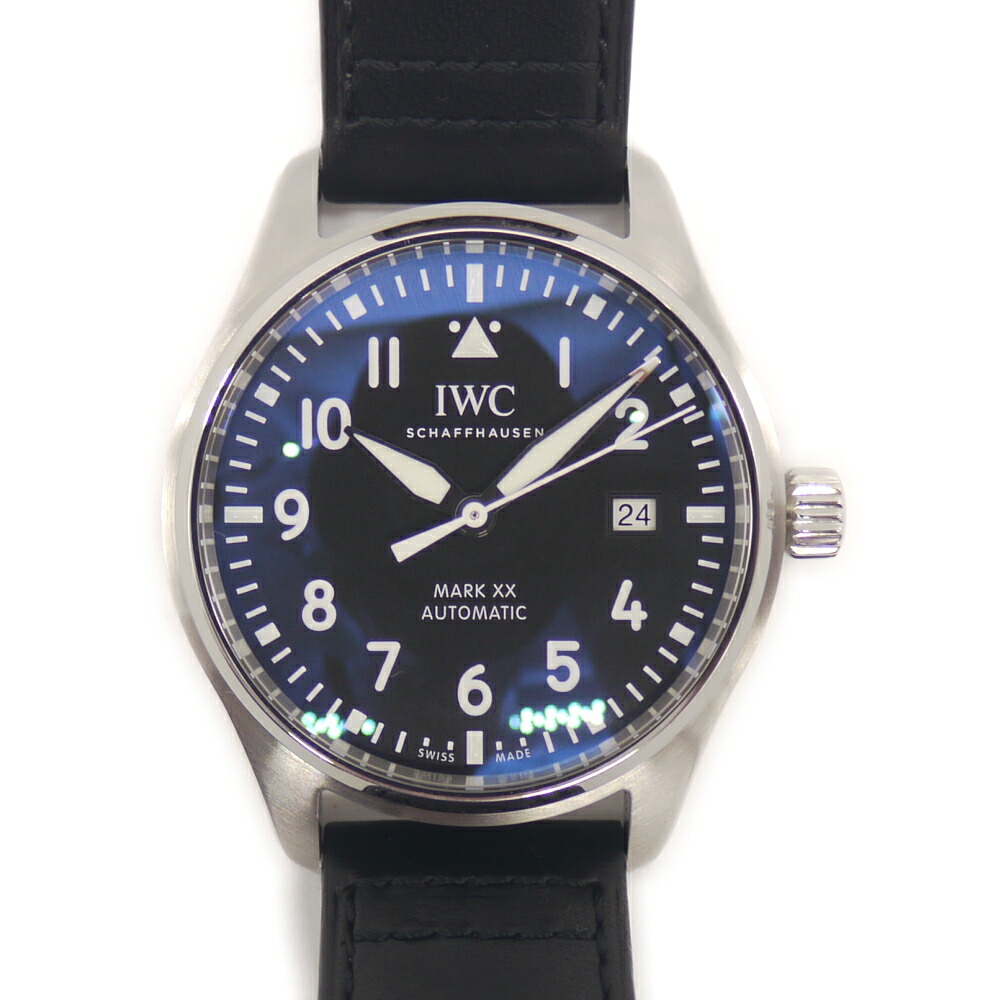 【中古】IWC インターナショナルウォッチカンパニー パイロットウォッチ 見澄ますXX IW328201 自動小銃一巻き 黒文字盤 Y05148
