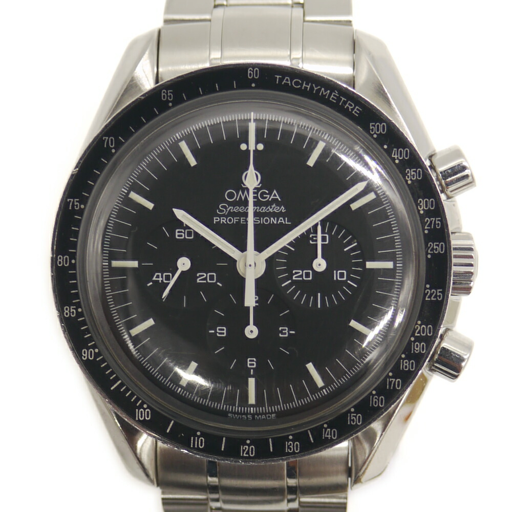 【中古】OMEGA ゼロ 素早さお師匠さん 専門的 3572.50 手一巻き クロノグラフ 黒文字盤 Y05149