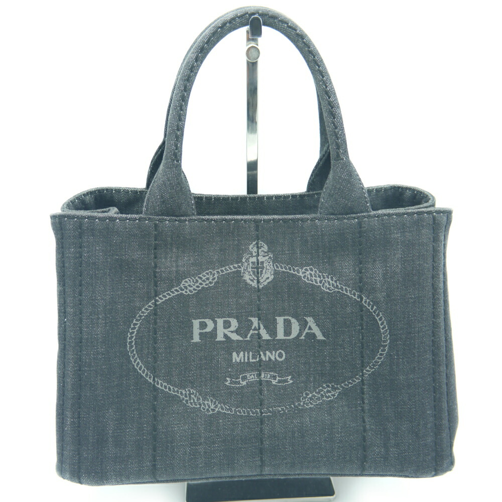 楽天市場】o 【PRADA】 カナパ 1BG642 ブラック デニム