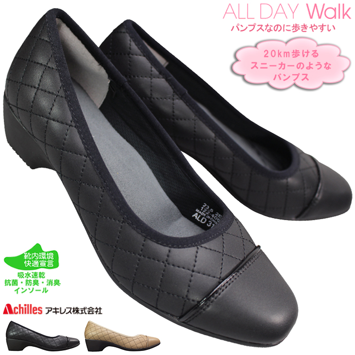未使用 アキレスAchilles ALL DAY Walk 24センチ ALL DAY Walk 317 ブラック｜20km歩ける｜スクエアトー