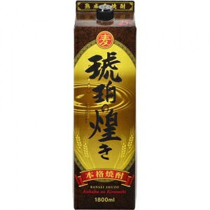 萬世酒造 琥珀の煌き 麦焼酎 25度 1800ml 6本入り【5,000円以上送料無料】 【ケース品】