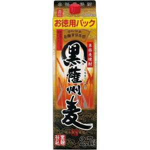 黒薩州麦 25度 2700ml 4本入り【5,000円以上送料無料】【ケース品】｜酒のやまや　店