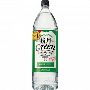 鏡月 グリーン 特発ボトル 25度 1800ml 6本入り【5,000円以上送料無料】 【ケース品】