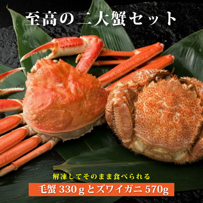 カニ 食べ比べ セット ( 毛蟹 330g ＆ 本ズワイガニ 570g ) 北海道産 蟹 かに 詰め合わせ 寒中見舞い 御年賀 お年賀 成人式 お祝い 内祝い 海鮮 ギフト 贈り物 贈答用 ズワイガニ 毛ガニ 送料無料
