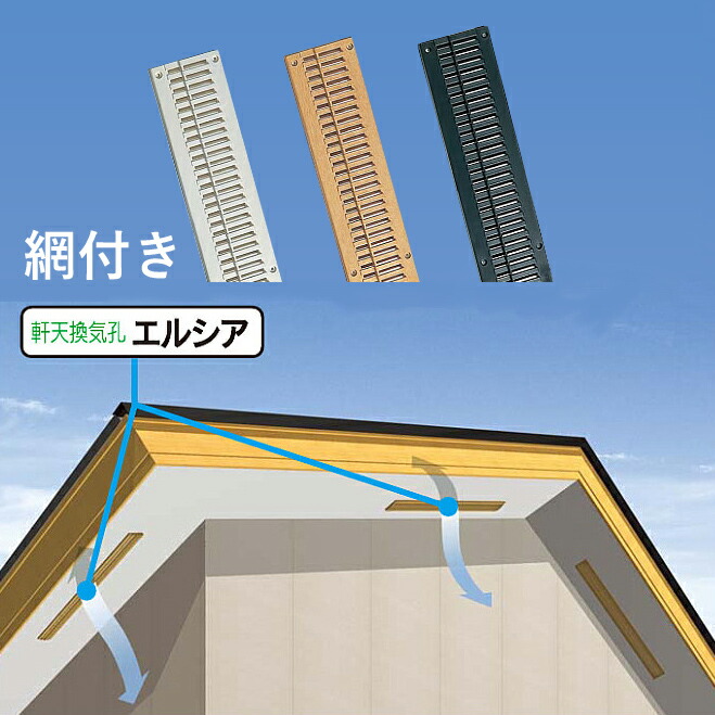 楽天市場】FUKUVI(フクビ) 軒天用樹脂製換気孔 「軒天換気孔 エルシア」 網なし 【1セット】 : くらしのもり