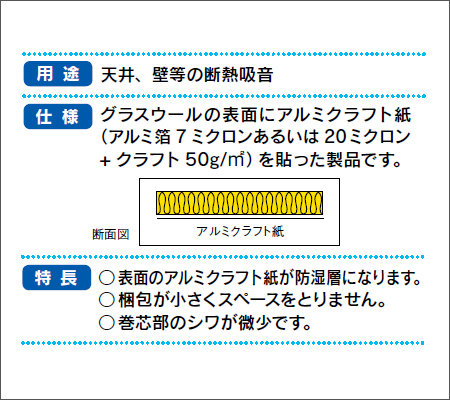 壁 天井充填用 タカショー アルミ箔7m グラスウール ロール 密度24k アルミクラフト紙貼り Alk貼り バスグッズ 1本 厚さ50mm 幅910mm 長さ16ｍ グラスウール吸音 断熱材 くらしのもり 旭ファイバーグラス製グラスウール ロール アルミクラフト紙貼り を