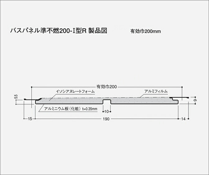 楽天市場 浴室用準不燃天井材 バスパネル準不燃0 I型r 4m 有効幅0mm 木目色 フクビ化学 バスパネル バスリブ くらしのもり