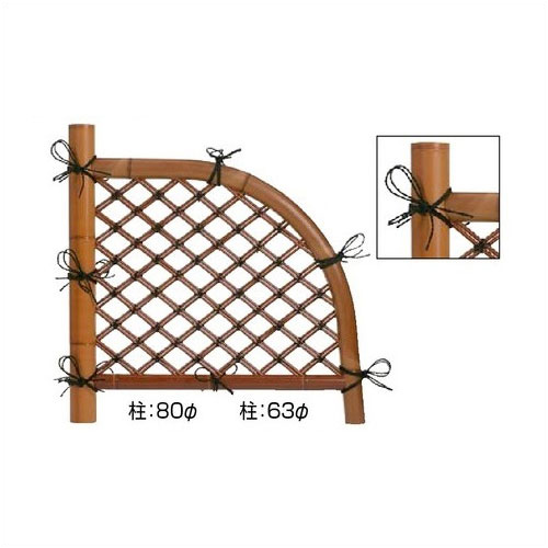 タカショー EM-05U 合成すす竹 光悦寺垣 6尺 埋込シロ付 L300 :takasho