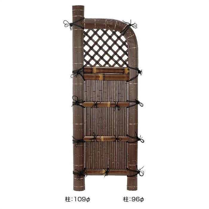 タカショー　「袖垣　合成竹巻虎玉袖垣」　3尺 [W900mm×H1700mm]