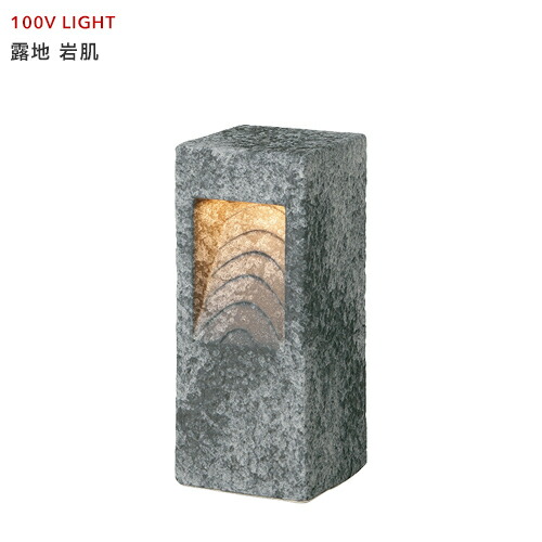 タカショー シンプルLEDライト 100V 「露地 岩肌」 和風 ライト ライティング エコ 節電 省エネ 照明 セラミック 庭 ガーデン 7mプラグ付