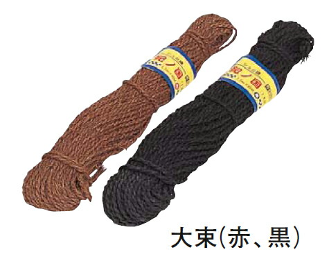 マラソン開催中 タカショー 「シュロ縄 紀ノ国　大束 赤　100把」 3.5mm×40m【棕櫚縄／棕梠縄】