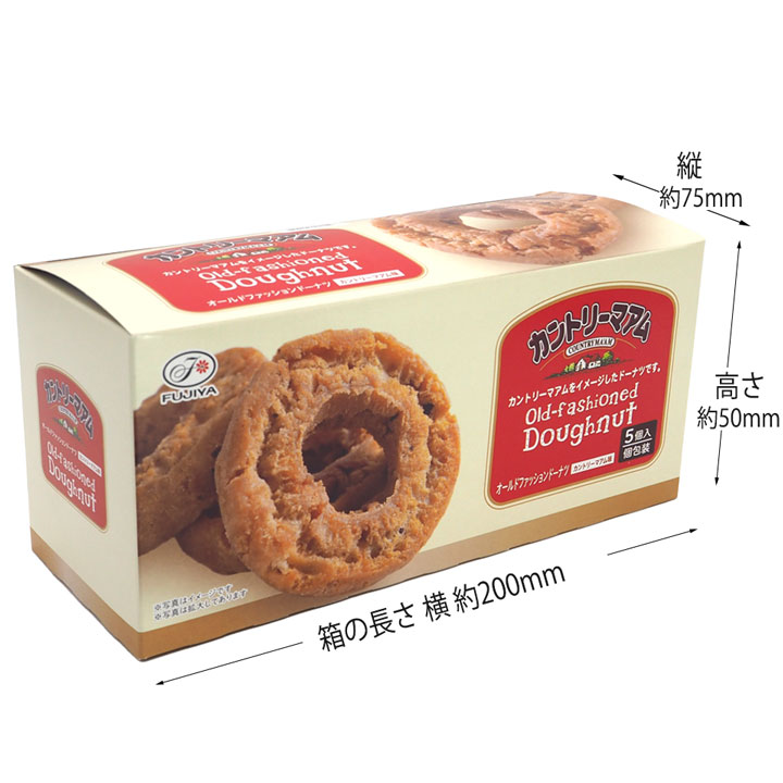 不二家 オールドファッションドーナツ カントリーマアム味 (個包装5個